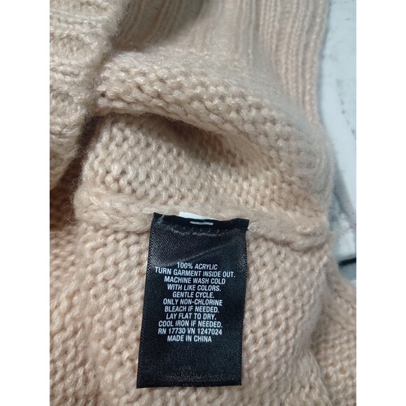 Mossimo Sweater Vest Cable Knit Cream Women’s Turtleneck Sz XS/TP - Picture 6 of 8